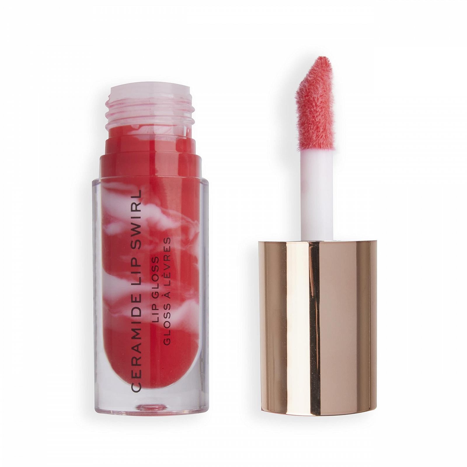 Makeup Revolution Lip Swirl Ceramide Блеск для губ Biting Red, фото №1