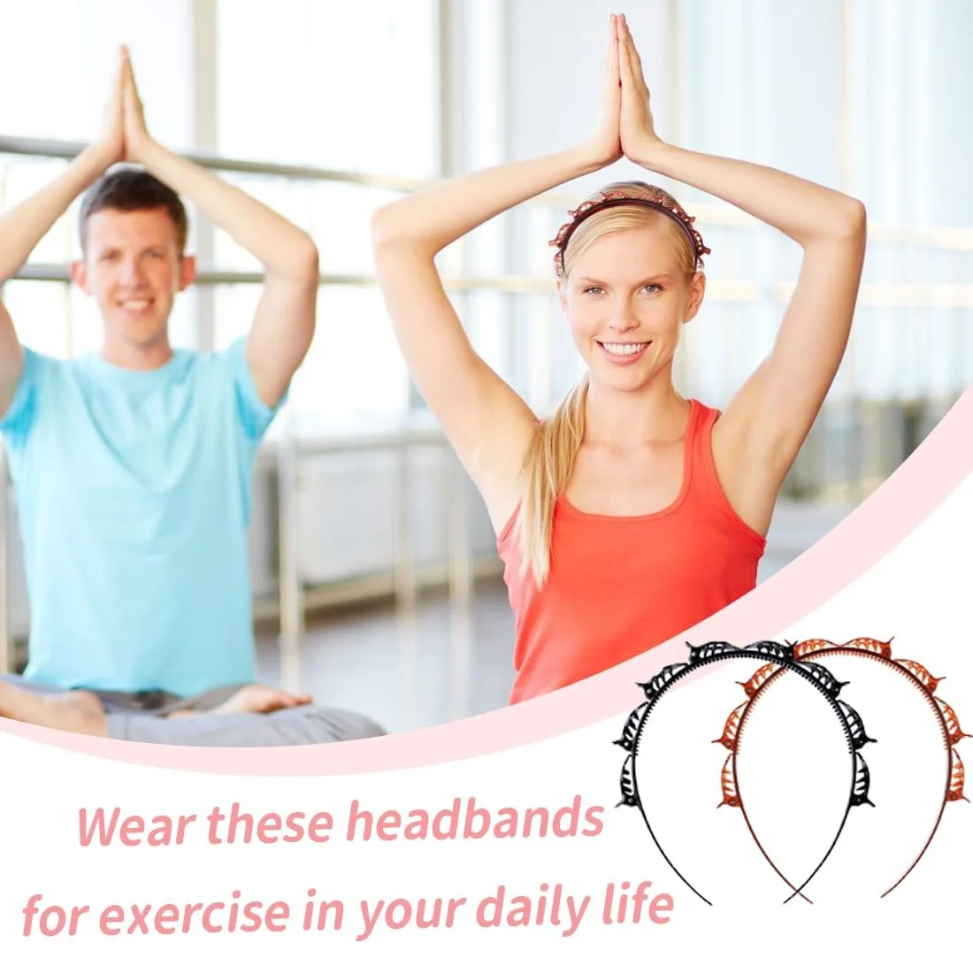 Обруч для волосся з чубчиком і шпильками, фото №6