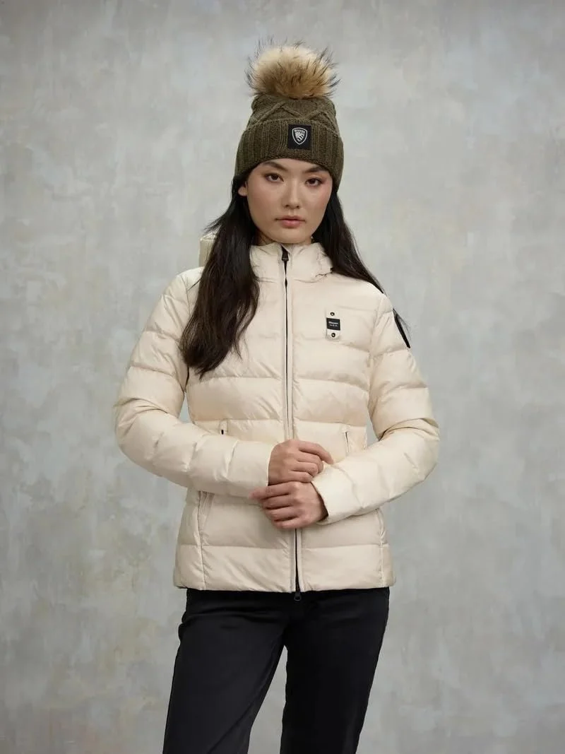 Пуховик Blauer Caroll Junior стьобаний - Бежевий, фото №4