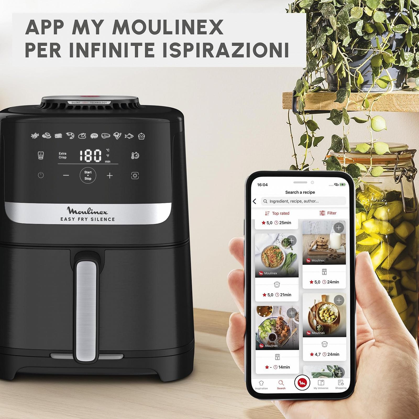 Мультипіч Moulinex Easy Fry Silence XL We 176 10 програм Чорний/Червоний, фото №7 Мультипіч Moulinex Easy Fry Silence XL We 176 10 програм Чорний/Червоний, фото №7