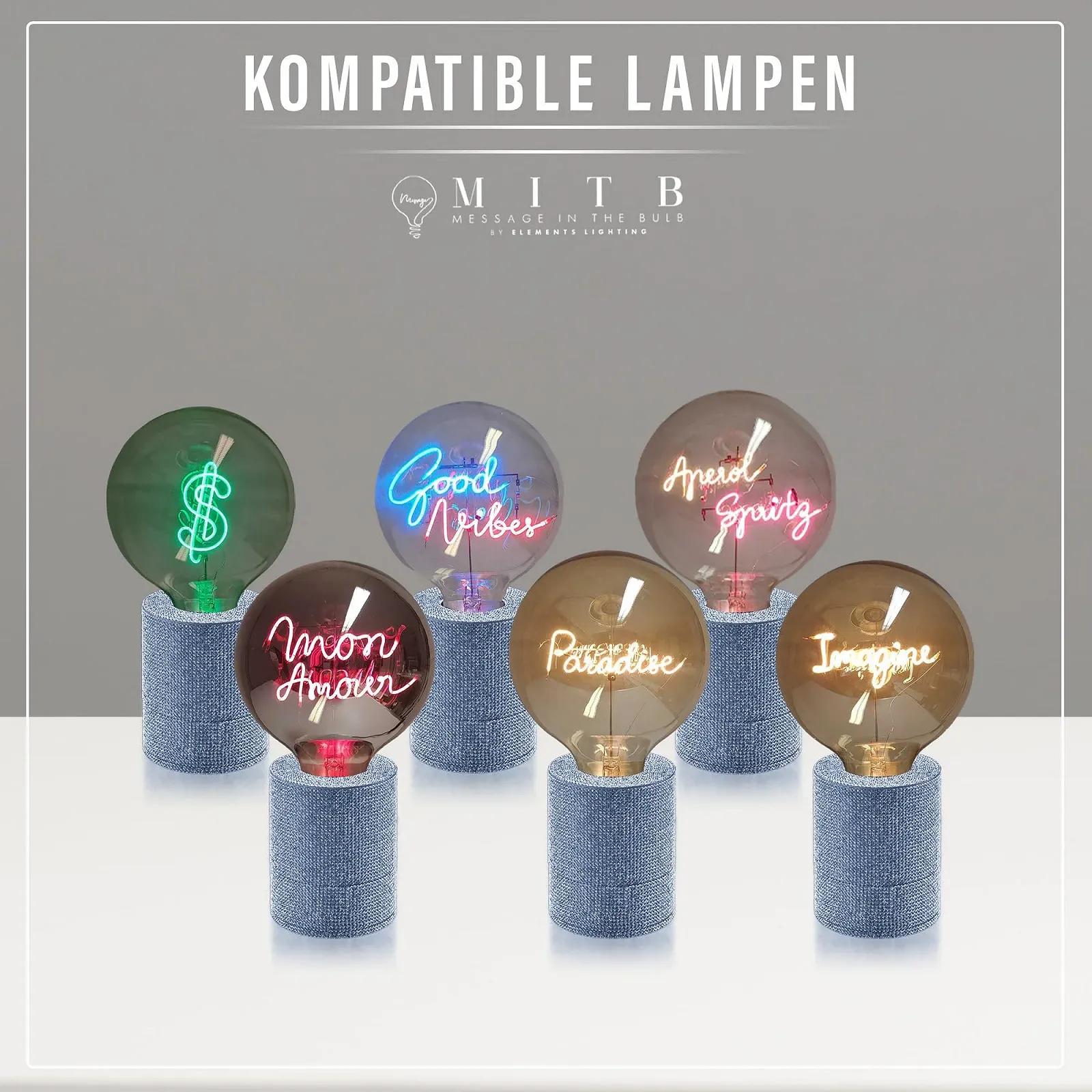 Основание для лампы Elements Lighting Fitz E27 Blue Glitter, фото №5