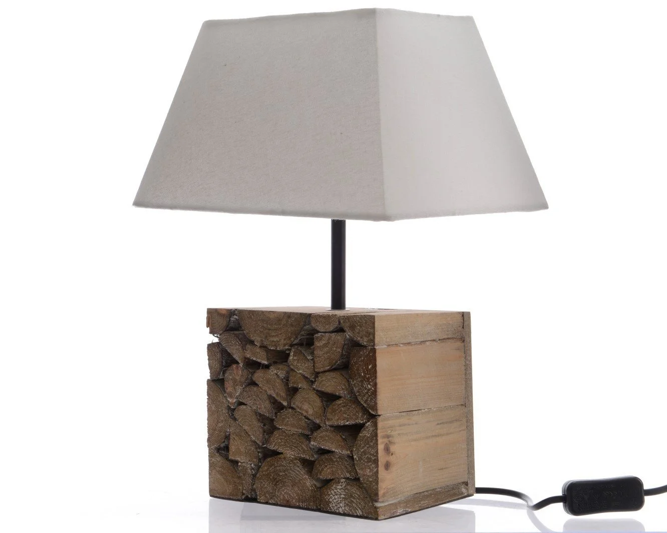 Настільна лампа Rustic Log Wood Shade 20 x 27 x 37 см, фото №1