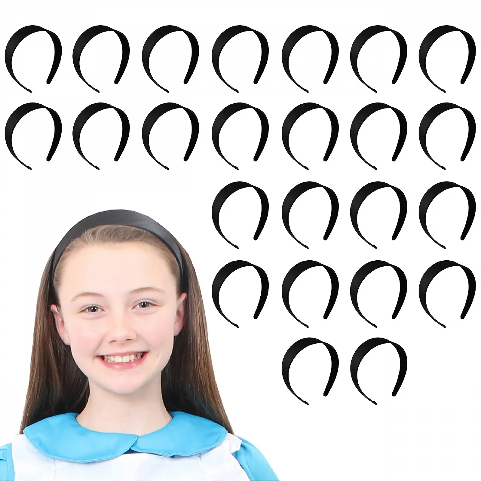 Обруч Черный для девочек 24 шт., фото №1