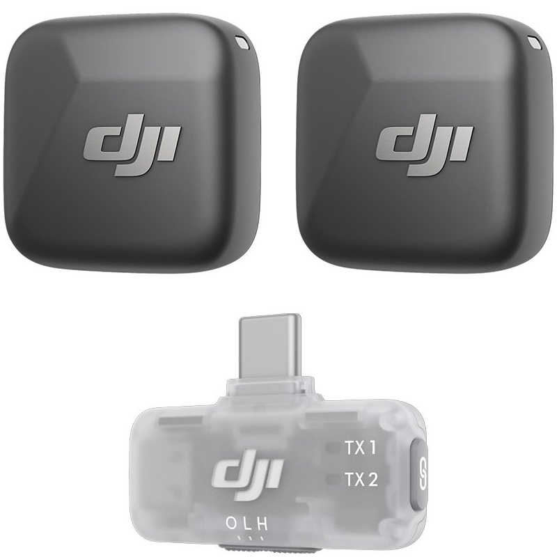 Мікрофонна радіосистема DJI Mic Mini (2 TX + 1 Mobile RX) Black, фото №1