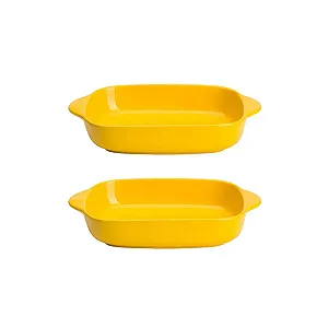Набір форм для запікання Керамічні 2 шт Прямокутні З ручками - Фото 1