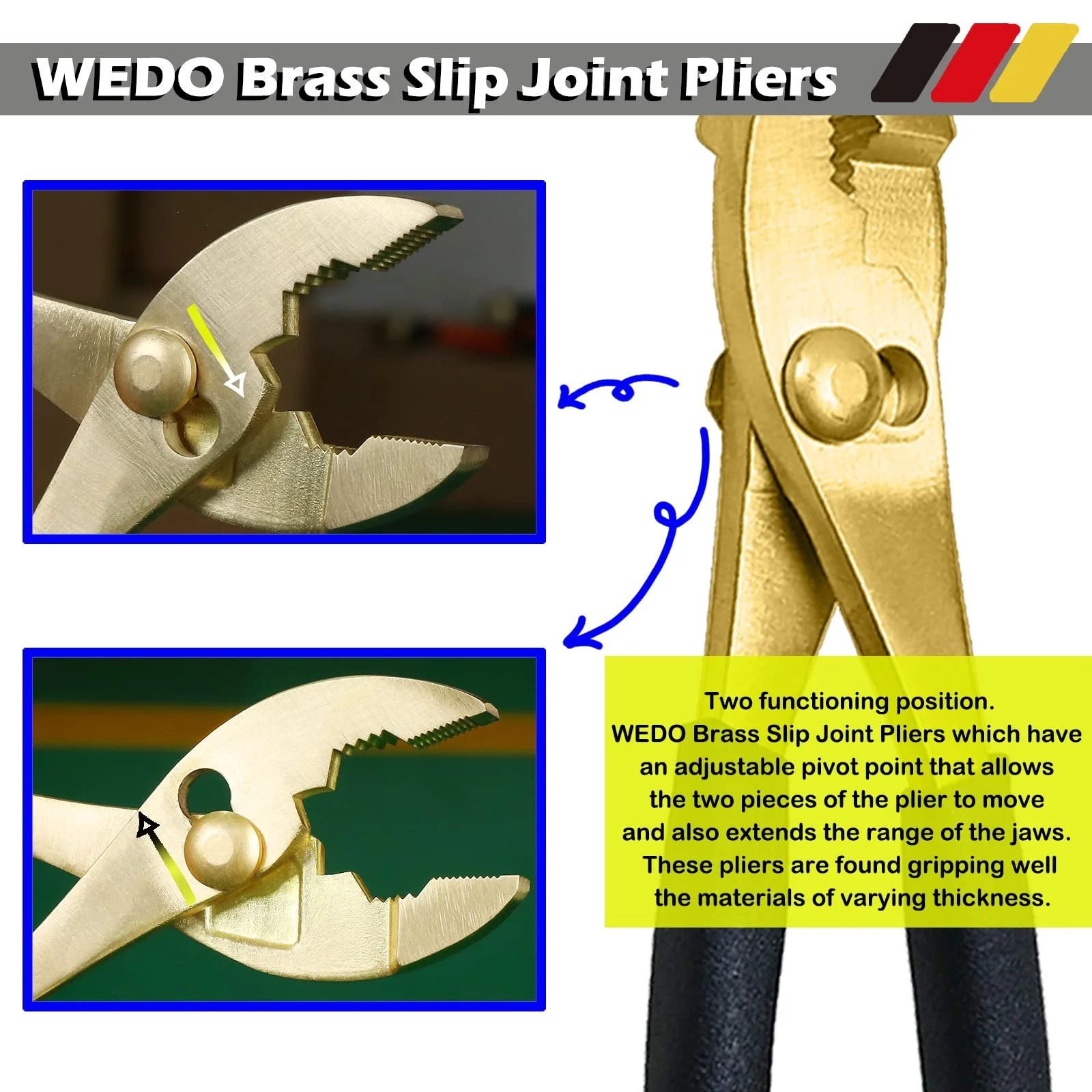 Плоскогубцы комбинированные WEDO 6 дюймов, 150 мм, эргономичная рукоятка, универсальные, кусачки, инструмент для зачистки проводов, фото №5