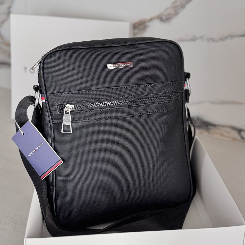 Чоловіча сумка через плече брендова в подарунковій коробці Tommy Hilfiger, фото №8