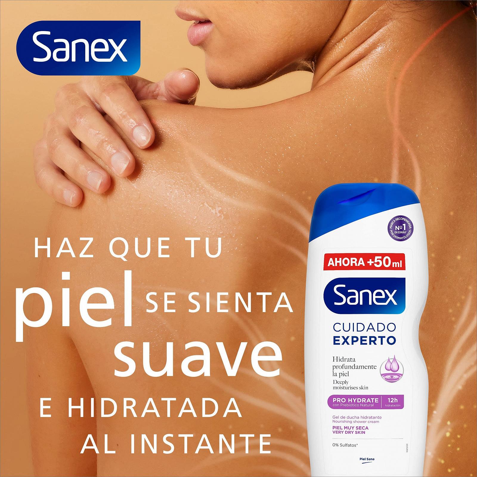 Гель для душу Sanex Expert Pro Hydrate Natural Prebiotic Formula для дуже сухої шкіри 4 x 600 мл, фото №4