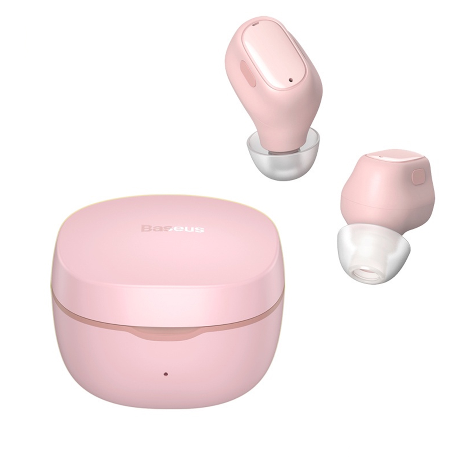 Наушники BLUETOOTH BASEUS WM01 Encok True Wireless Earphones 5Hours BT5.0, 40mAh/300mAh| (NGWM01-04) pink, фото №1