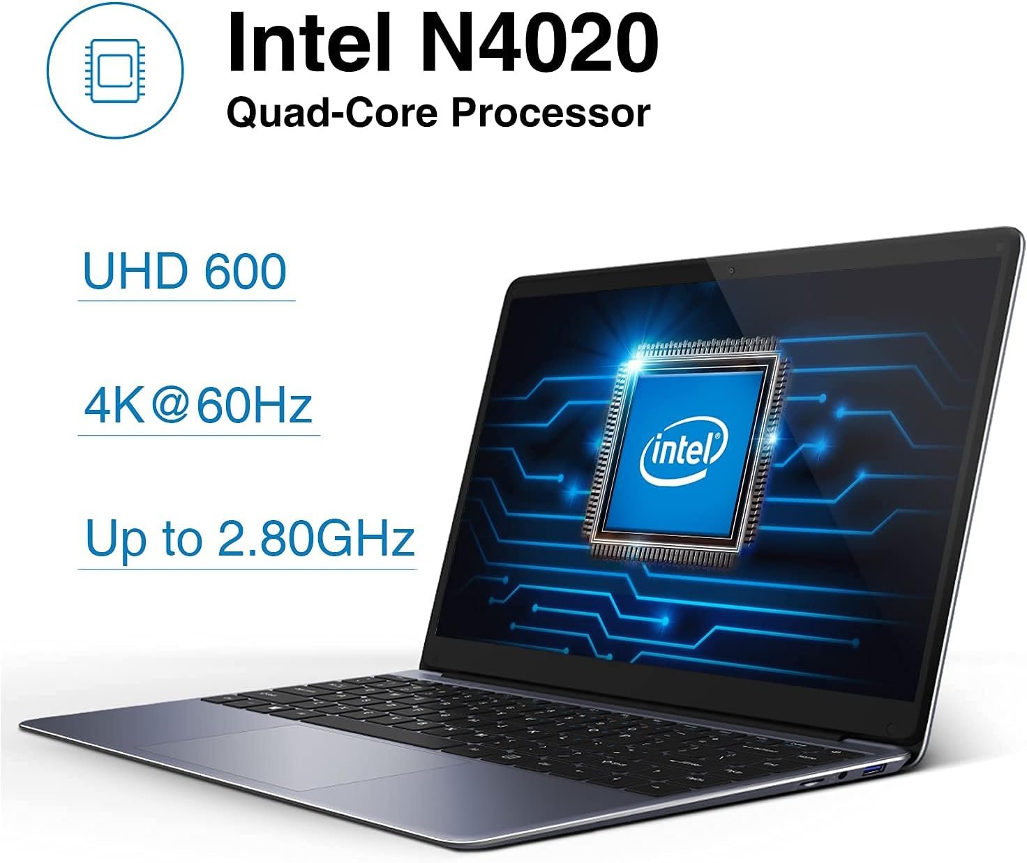 Ноутбук 14.1" CHUWI HeroBook Pro (CWI514) Intel Celeron N4020 RAM 8GB SSD 256GB Windows 11 Home Алюмінієвий корпус (UKR), фото №4
