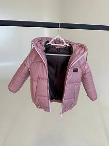 Детская демисезонная куртка с капюшоном от 74 до 158 размера, весна/осень, пудра - Фото 1