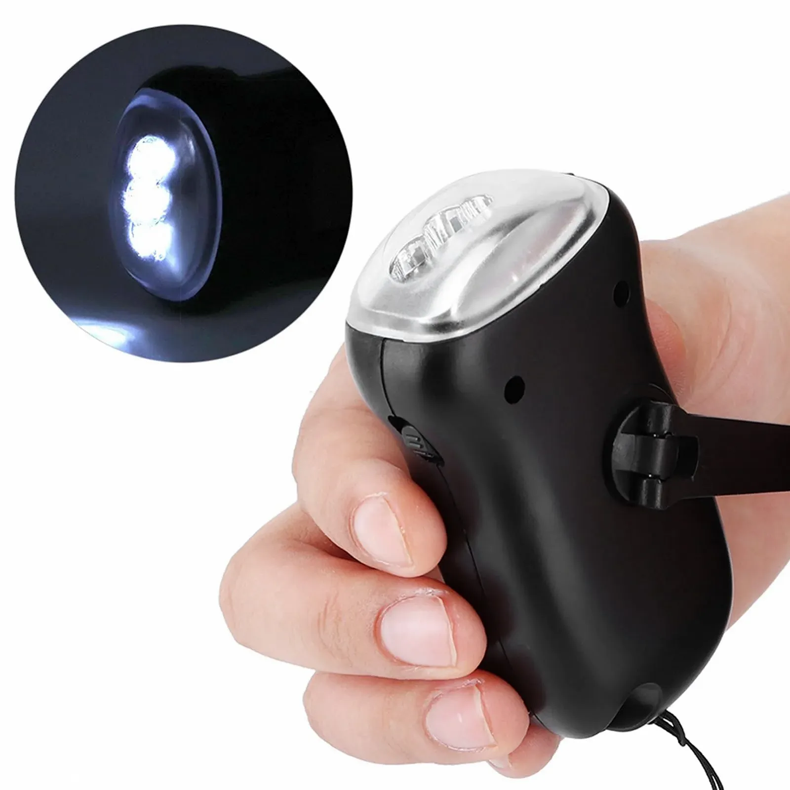 Ручний ліхтар з сонячною та динамо зарядкою Tbest, аварійний, світлодіодний, для кемпінгу, портативний, ABS, чорний, фото №8 Ручний ліхтар з сонячною та динамо зарядкою Tbest, аварійний, світлодіодний, для кемпінгу, портативний, ABS, чорний, фото №8