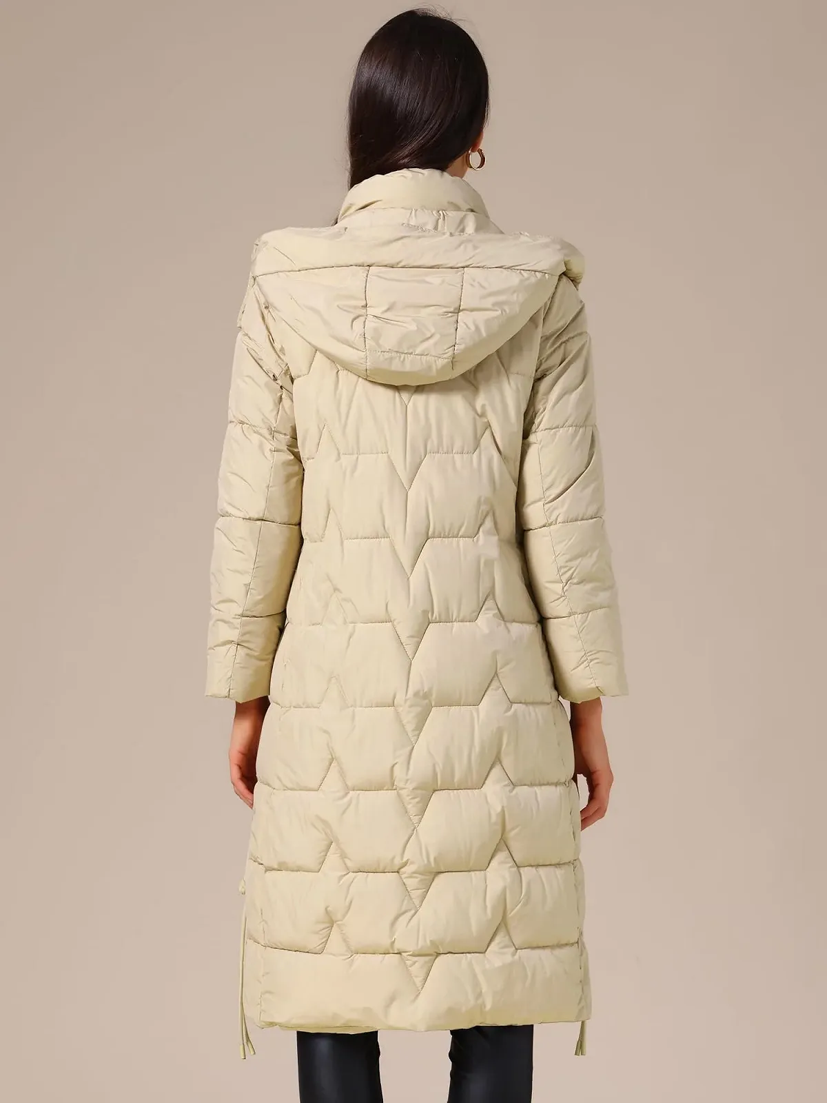 Пуховик Allegra K Зимний Длинный Капюшон Молния Куртка Верхняя одежда, фото №4 Пуховик Allegra K Зимний Длинный Капюшон Молния Куртка Верхняя одежда, фото №4