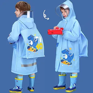 Дитячий дощовик Malaxlx Водонепроникна дощова куртка з капюшоном 2-8 років synthetic.ua - Фото 1