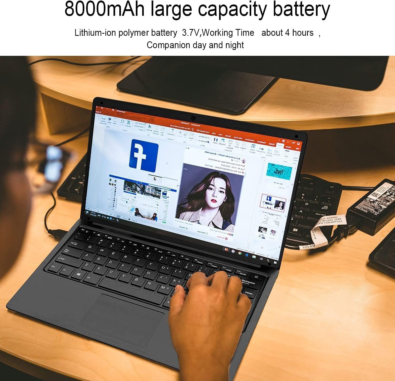 Ноутбук 14.1" DUODUOGO Notebook Intel Celeron J3455 RAM 6GB SSD 128GB Windows 11, фото №3