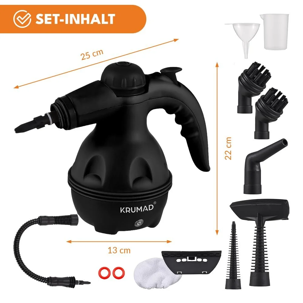 Пароочисник ручний 1000 W 9 насадок 220-240 V, фото №3 Пароочисник ручний 1000 W 9 насадок 220-240 V, фото №3