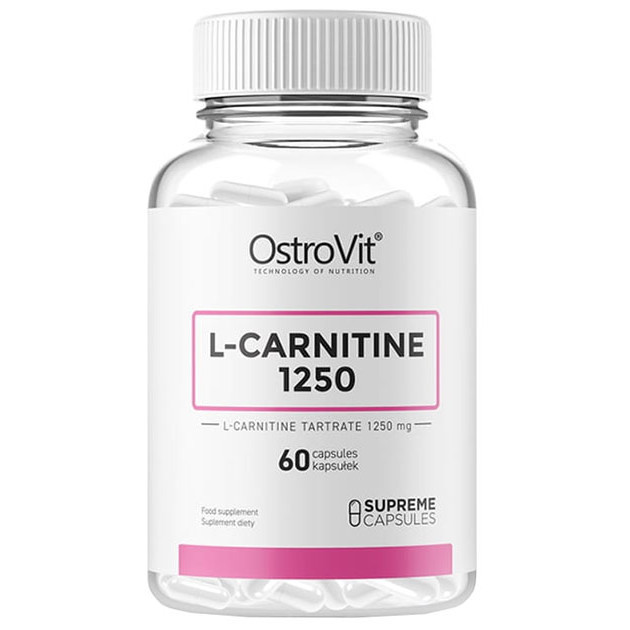 L-карнітин OstroVit L-Carnitine 1250 60 капсули, фото №1