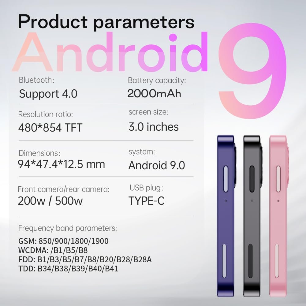 Смартфон Zokoe XS14Pro 3" 3/64GB 2000 мАг 4G Чорний, фото №7