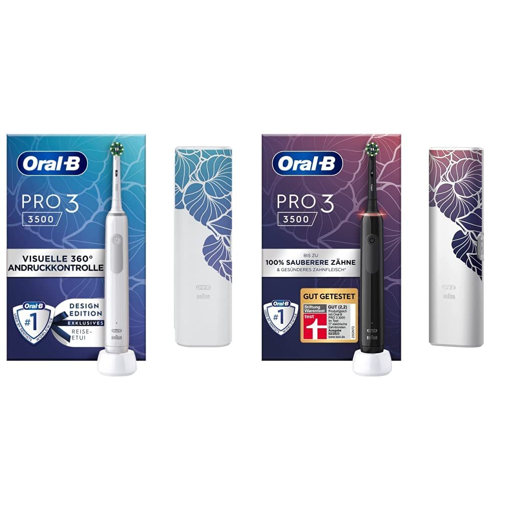 Зубная электрощетка Oral-B PRO 3 3500 с 3 режимами чистки и визуальным контролем давления 360°, фото №1
