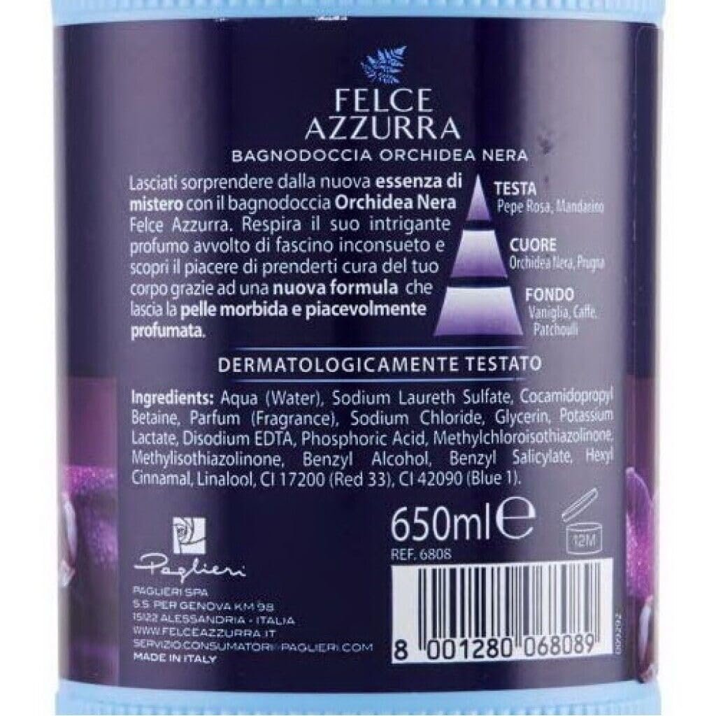 Гель для душу Paglieri Felce Azzurra Orchidea Nera Набір 12 шт по 650 мл, фото №6