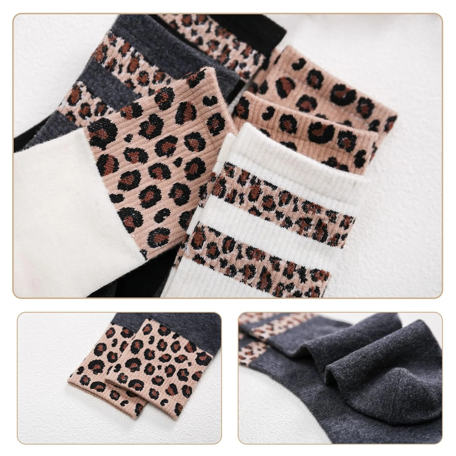 Носки Леопардовый принт 39-42, 6 пар, фото №3