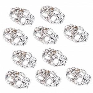 Наклейки-самоцвіти на нігті у вигляді черепа PLAFOPE - Фото 1