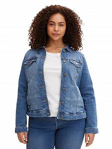 Джинсова куртка TOM TAILOR Plus Size з ефектом потертості - Фото 1
