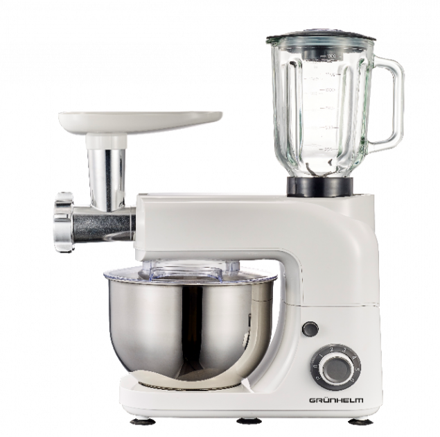 Кухонная машина Grunhelm GKM0020 планетарный миксер блендер мясорубка тестомес 1800Вт, фото №1 Кухонная машина Grunhelm GKM0020 планетарный миксер блендер мясорубка тестомес 1800Вт, фото №1