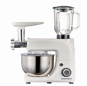 Купить Кухонная машина Grunhelm GKM0020 планетарный миксер блендер мясорубка тестомес 1800Вт - Фото 1 Кухонная машина Grunhelm GKM0020 планетарный миксер блендер мясорубка тестомес 1800Вт - Фото 1