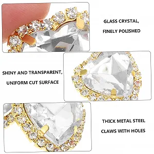 Пришивные драгоценности со стразами с четырьмя отверстиями minkissy Стекло Камень-коготь Хрустальные стразы Стеклянная посуда Аксессуары для волос Одежда 20 шт synthetic.ua - Фото 1