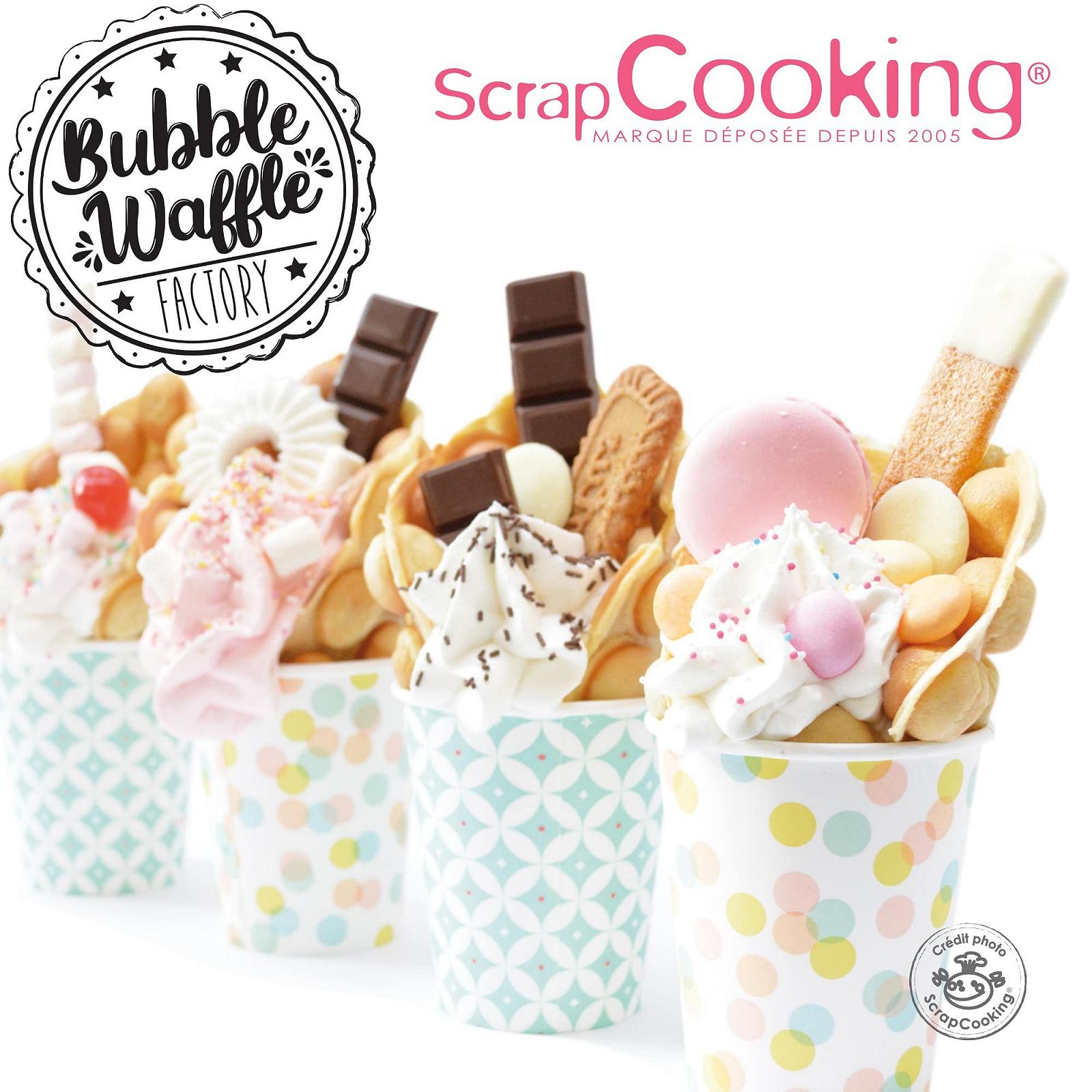 Вафельница Scrap Cooking Bubble Factory - электрическая для гонконгских вафель, 180° вращение, антипригарное покрытие, диаметр 20 см, водяной зеленый, фото №9
