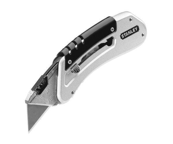 Stanley Ніж Quickslide трапецієподібне лезо 19мм корпус металевий 145мм, фото №2