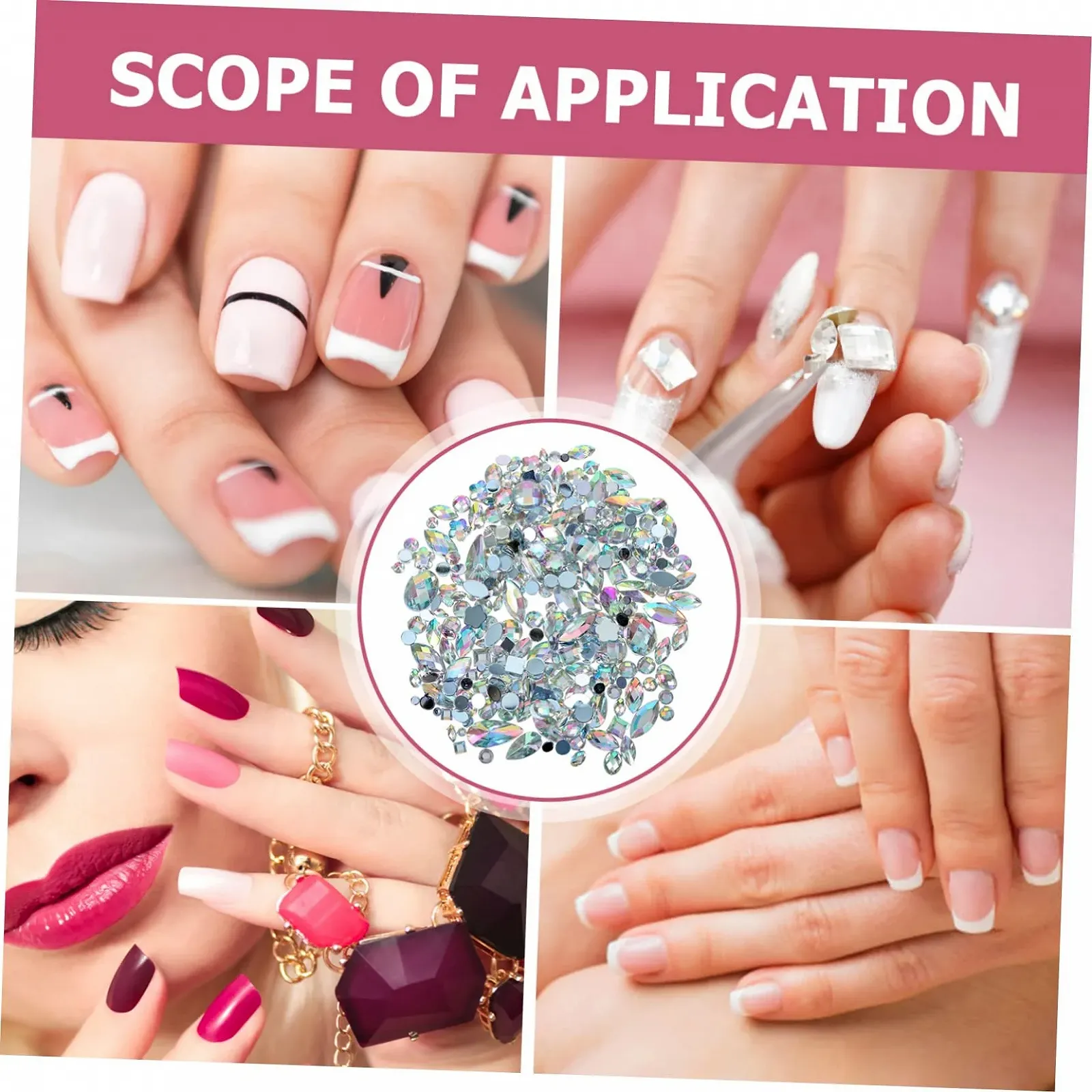 Стрази для нігтів Healvian, 300 штук, фото №8