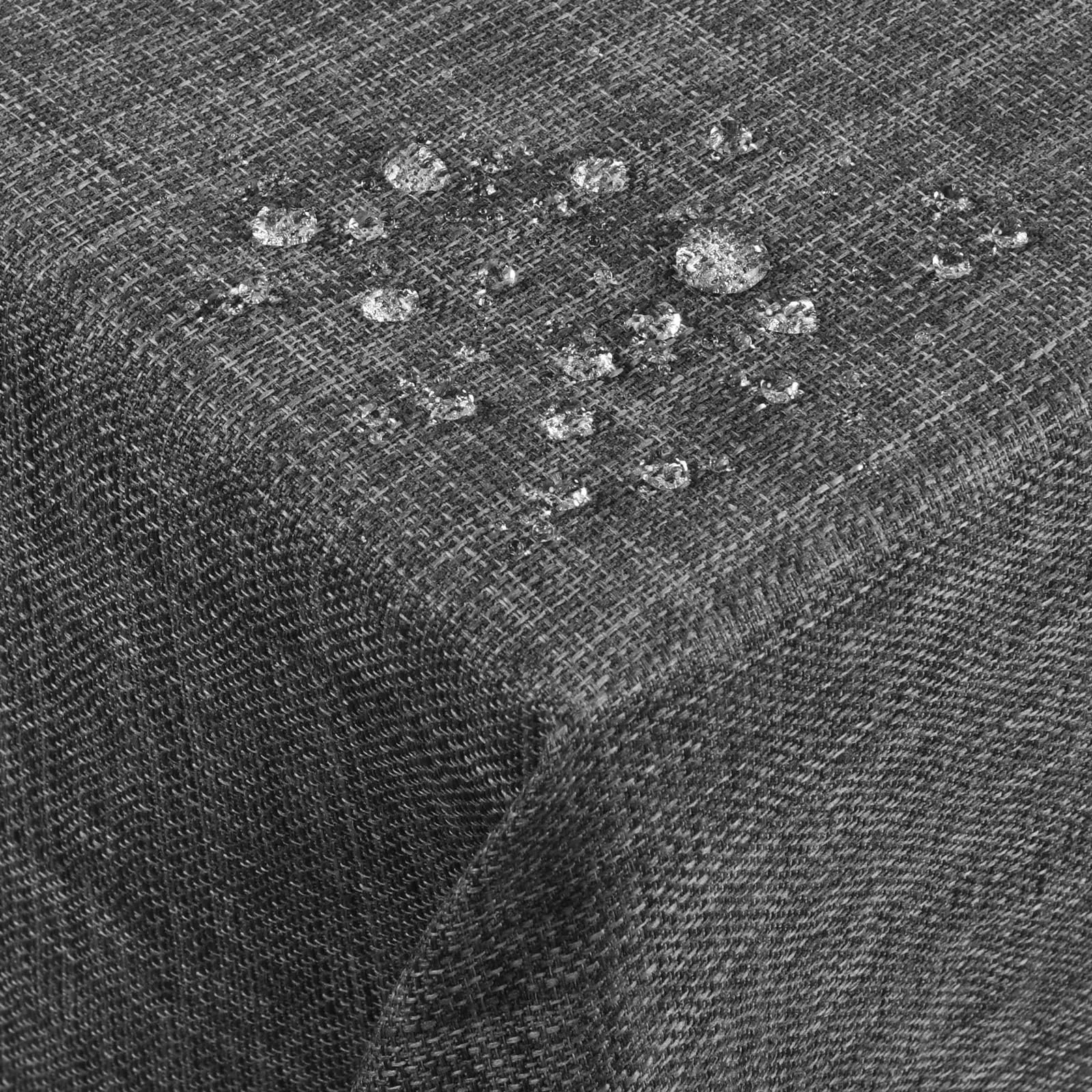 Скатертина AUAUY Linen Look Прямокутна 100 x 140 см Водовідштовхувальна Темно-сіра, фото №1
