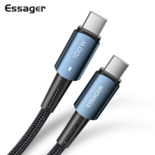 Зарядный кабель ESSAGER Sunset PD60W Type-C/Type C 1 метр PS, фото №1