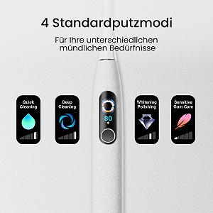 Електрична зубна щітка Oclean X Elite 10, з сенсорним екраном, 5 режимів чищення, сірий synthetic.ua - Фото 1