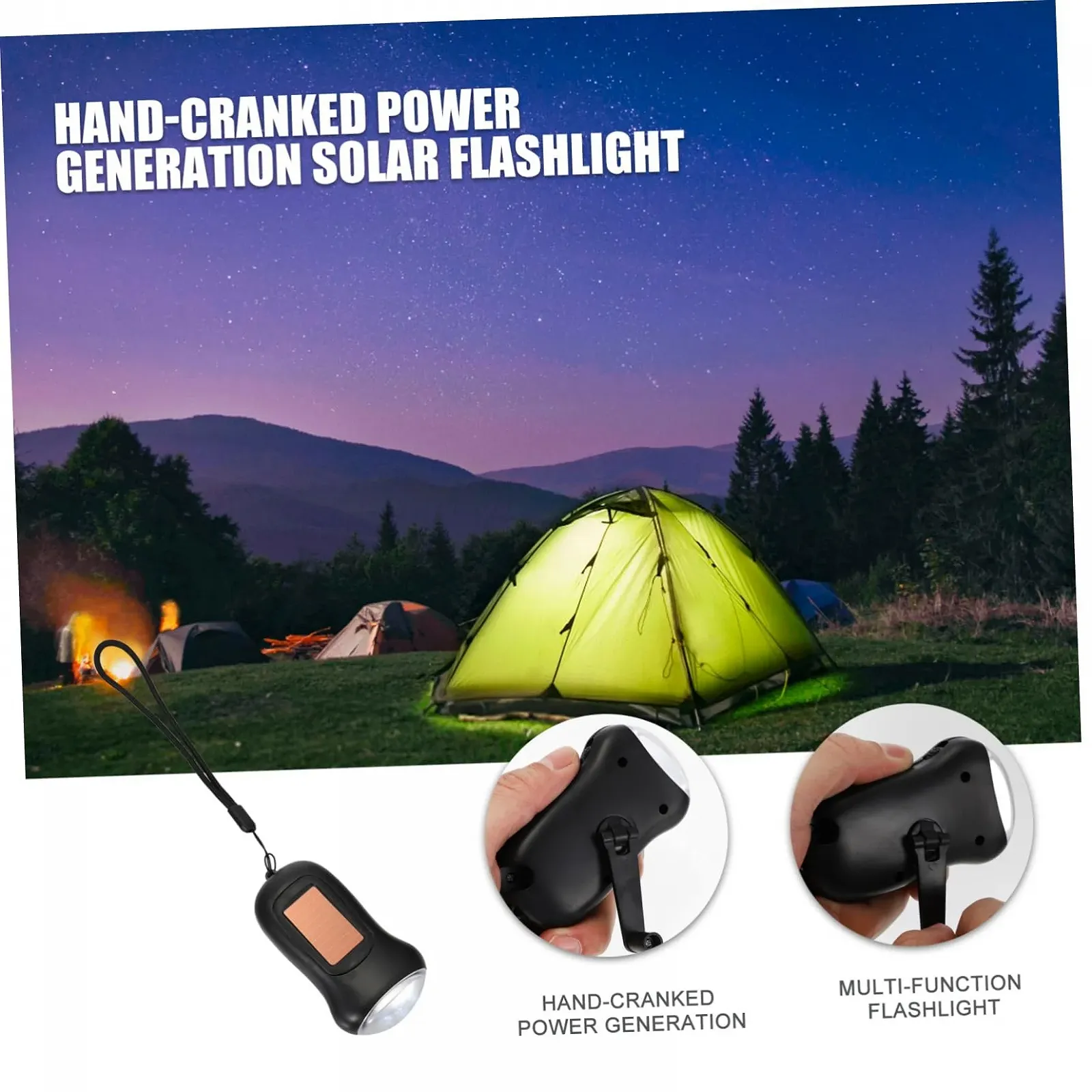 Фонарь UKCOCO Солнечный Ручной LED фонарь для улицы Ручной инструмент для выживания Аварийные фонари Мигающий Перезаряжаемый прибор UV Пластик Черный, фото №8 Фонарь UKCOCO Солнечный Ручной LED фонарь для улицы Ручной инструмент для выживания Аварийные фонари Мигающий Перезаряжаемый прибор UV Пластик Черный, фото №8