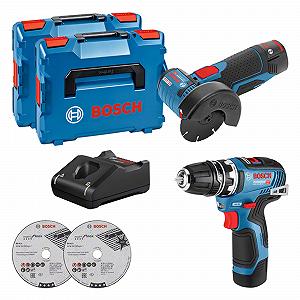 Дриль-шурупокрут Bosch Professional GSR 12V-35 FC+GWS 12V-76+Starter Set JK - Фото 1