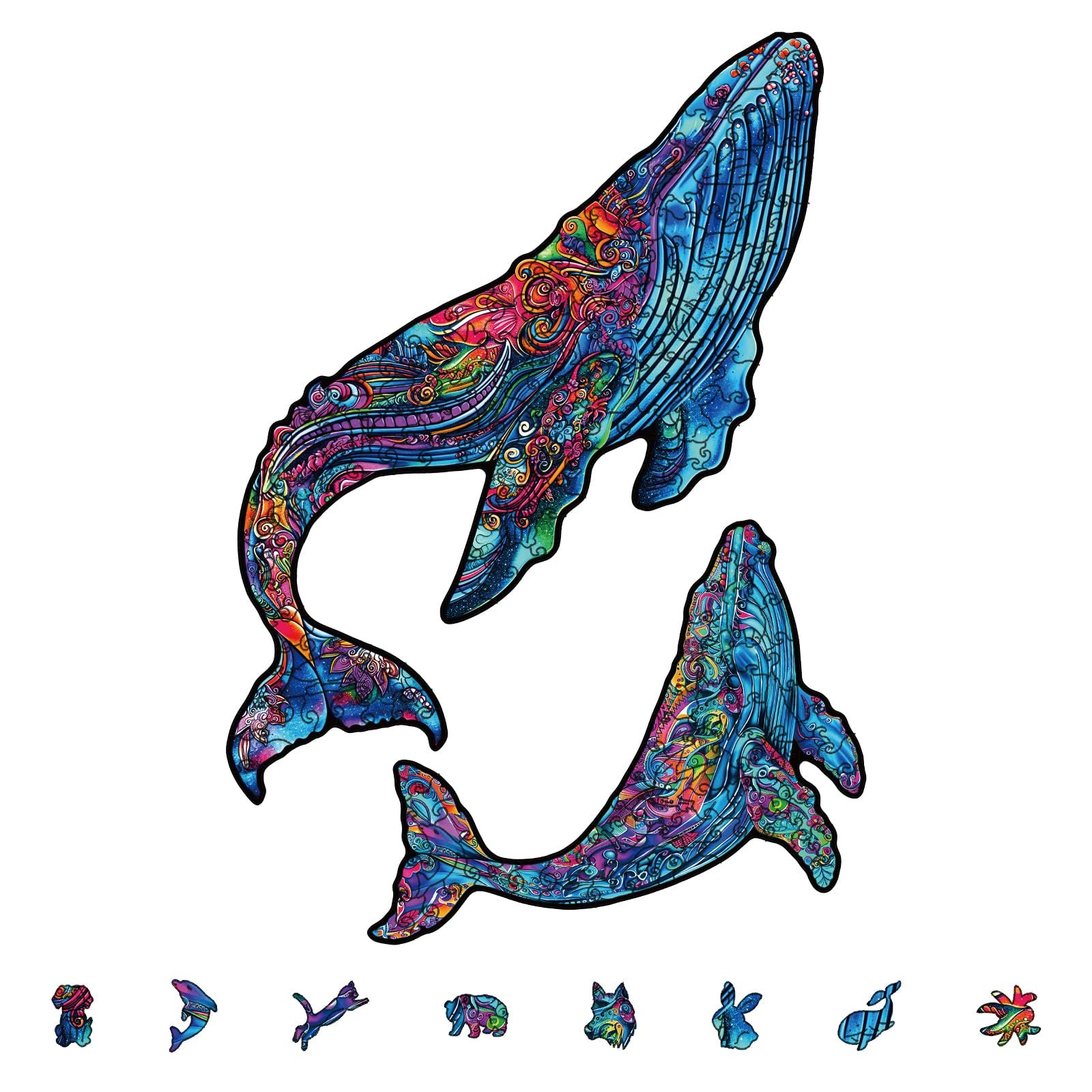 Деревянный пазл GLOBLELAND Whale 200 деталей 15.5 x 10.9 дюймов, фото №1 Деревянный пазл GLOBLELAND Whale 200 деталей 15.5 x 10.9 дюймов, фото №1