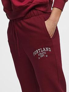 Штаны ONLY COLLEGE LIFE PANTS 15235557 Cabernet Print: PORTLAND Бордовый M synthetic.ua - Фото 1