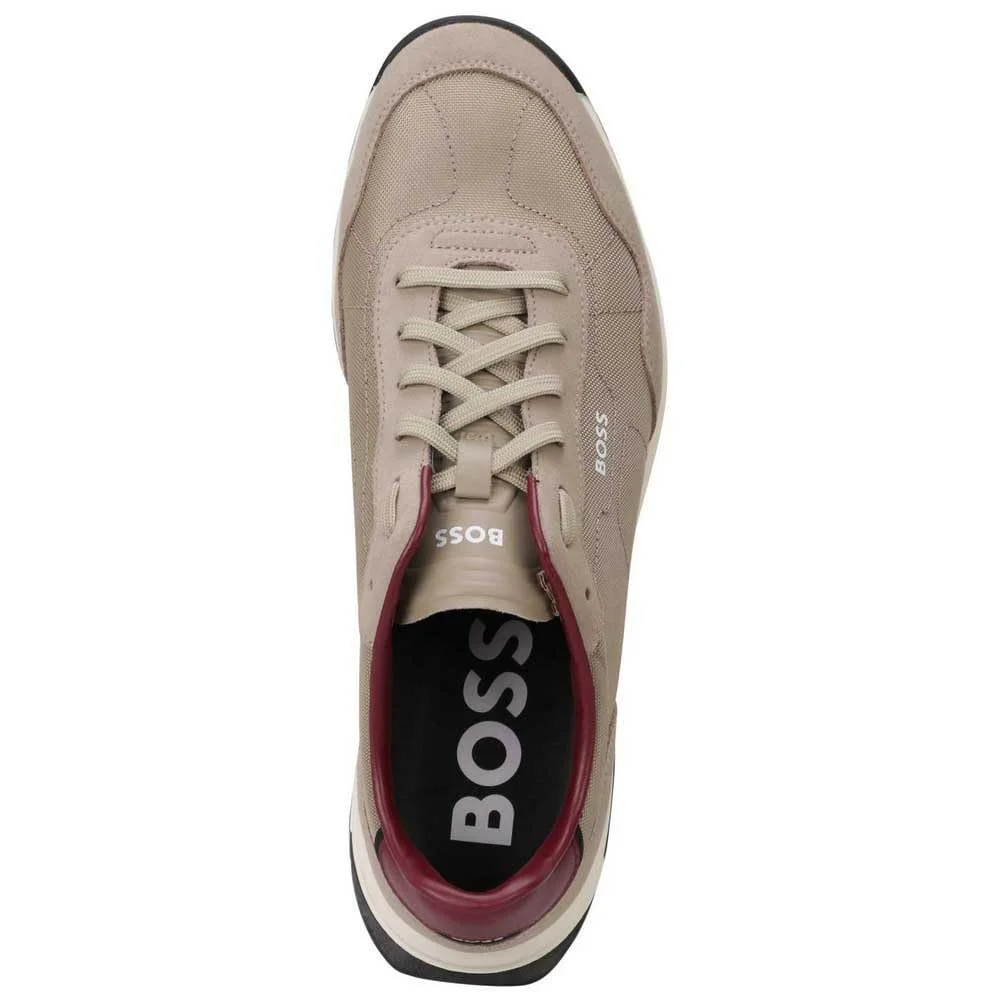 Кросівки BOSS Zayn Lowp Lace-Up з текстурованої тканини із замшевими деталями, фото №3