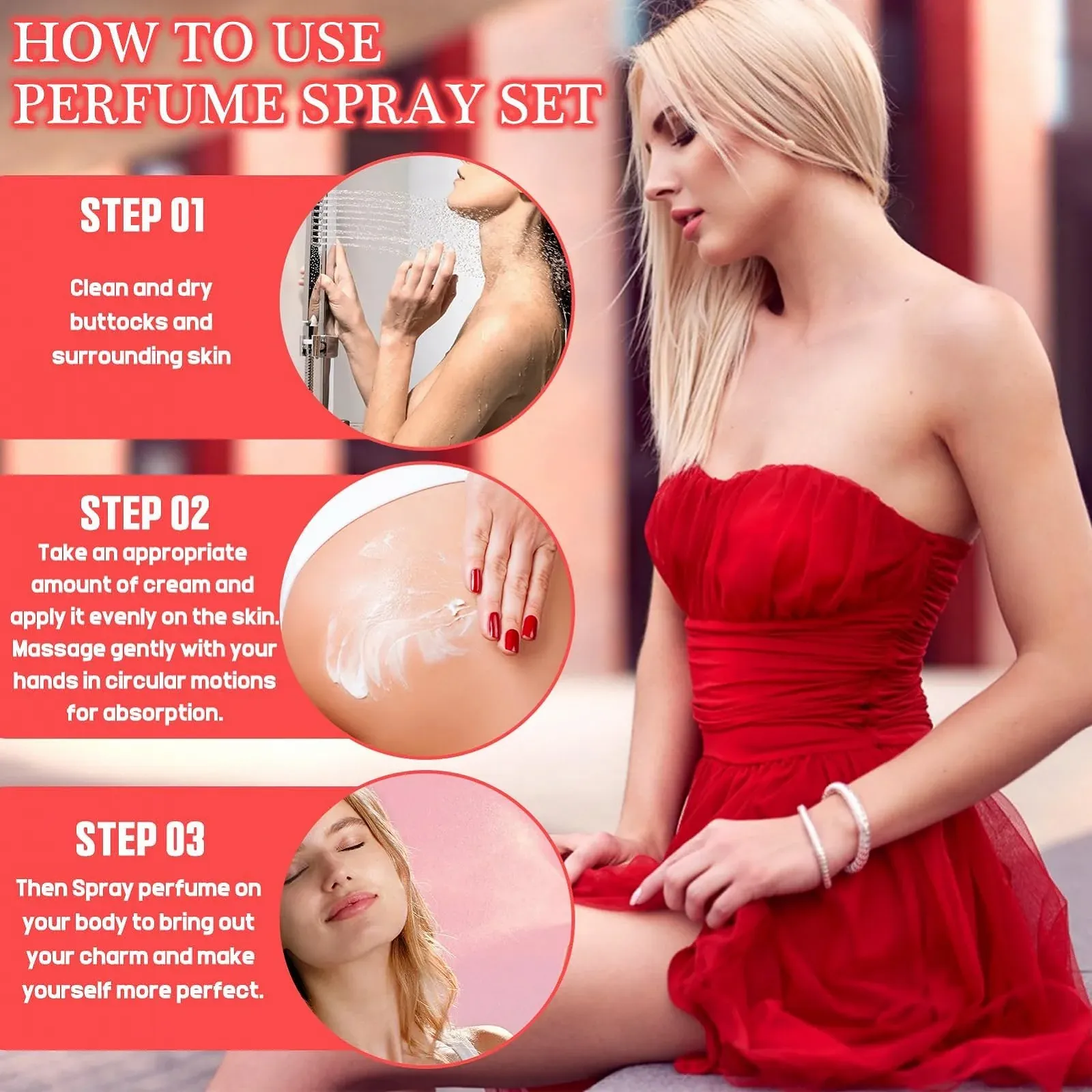 Парфуми Набір 100 мл з кремом для сідниць 80 мл жіночі фруктові аромати, фото №6