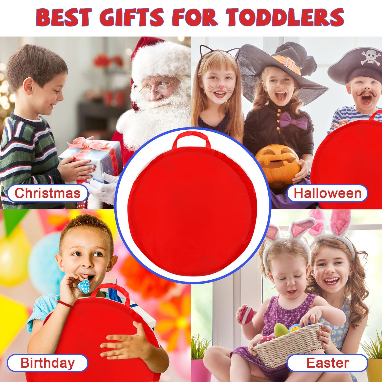 Игровой туннель Kids 6 Foot с двумя сетчатыми сторонами Pop Up Crawling 1 3 4 года, фото №7