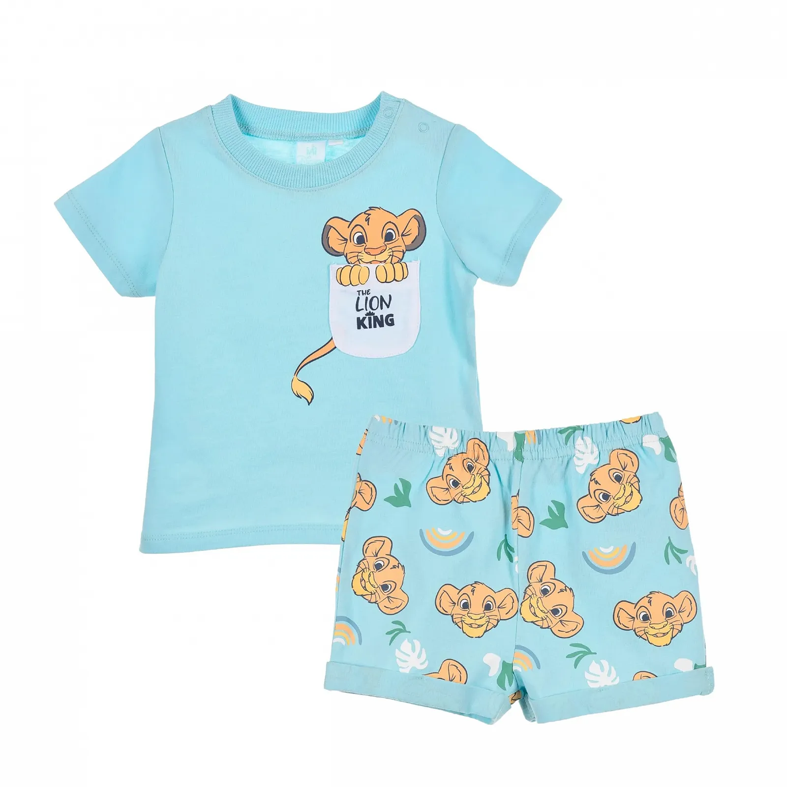 Комплект (футболка та шорти) Disney The Lion King для малюків, піжама з м'якої бавовни, 2 предмети, фото №1