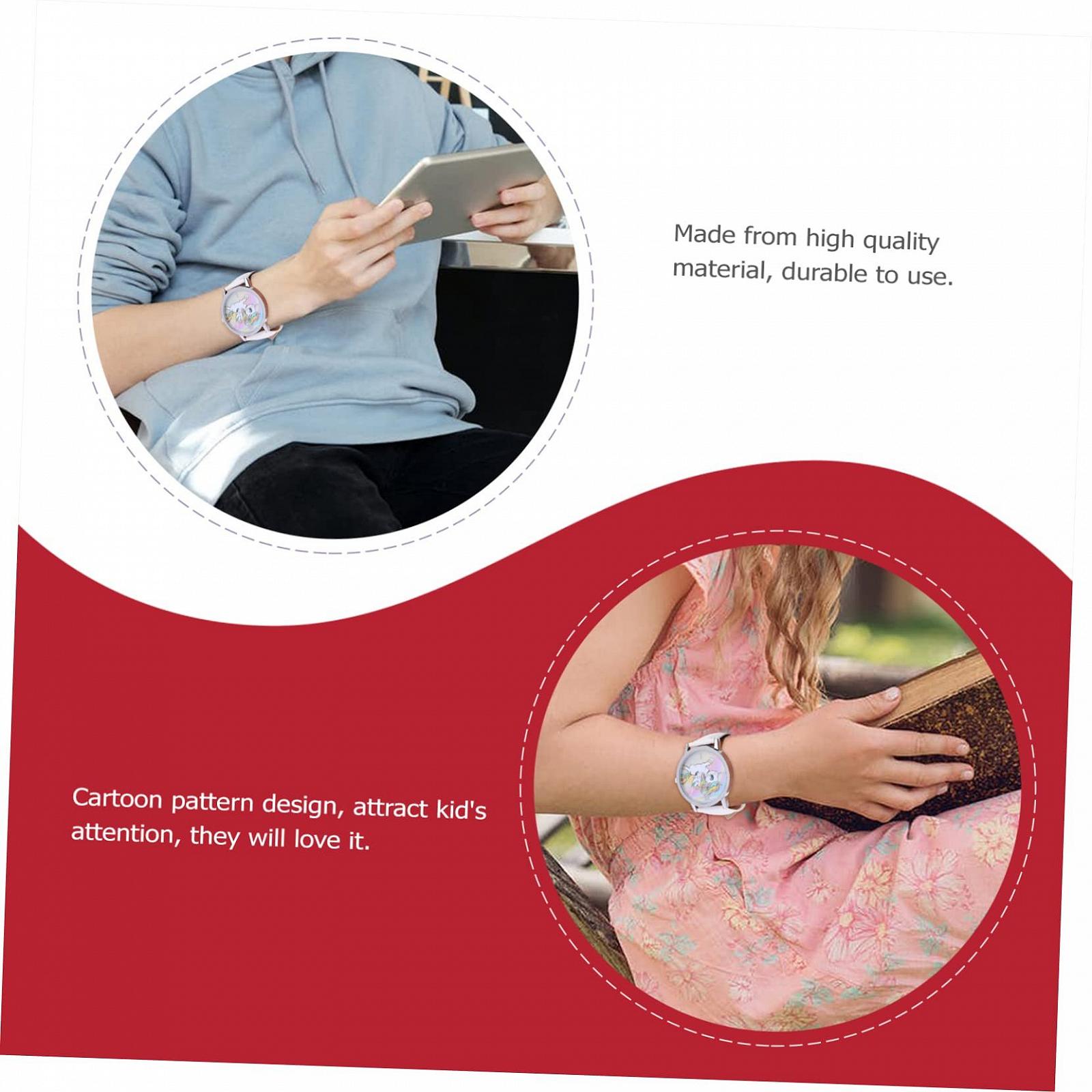 Кварцевые часы LIFKOME Модные часы с единорогом для женщин Мультяшные наручные часы, фото №7