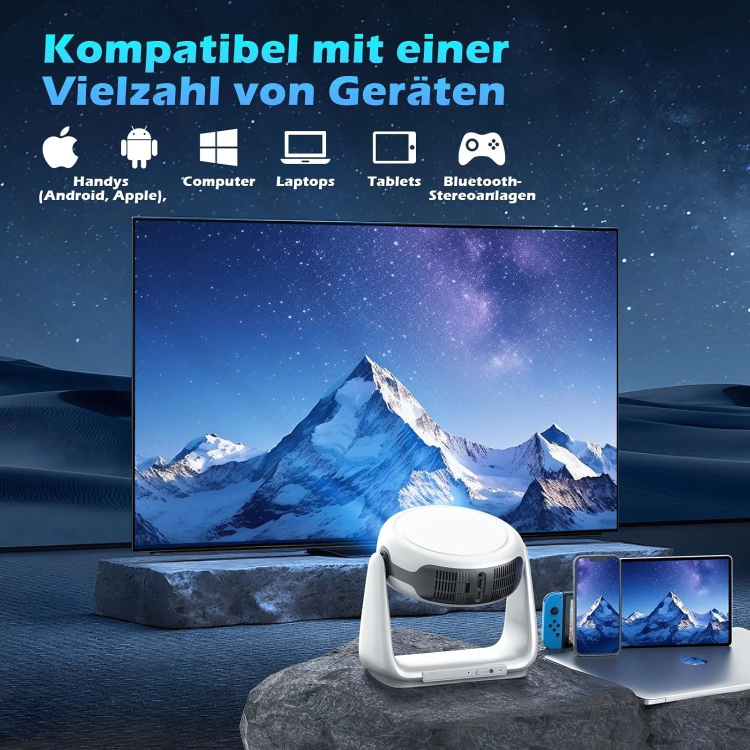 Проектор EUARY K1-99 Full HD Wi-Fi Bluetooth Android 11, фото №8 Проектор EUARY K1-99 Full HD Wi-Fi Bluetooth Android 11, фото №8