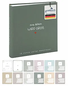 Фотоальбом goldbuch Aus klein wird GRO", 30 x 31 x 6 cm, зеленый - Фото 1