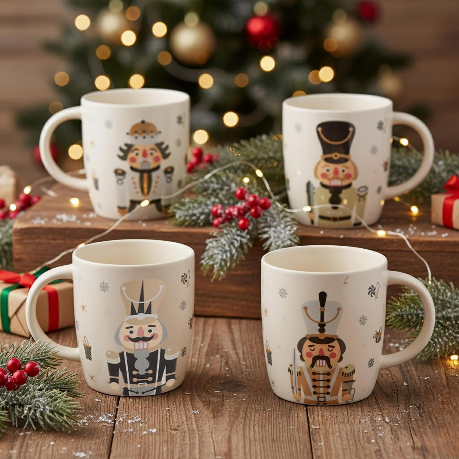 Різдвяна Кружка sarcia.eu Лускунчик - Упакована в подарункову коробку, кремова 365 мл (A), фото №6