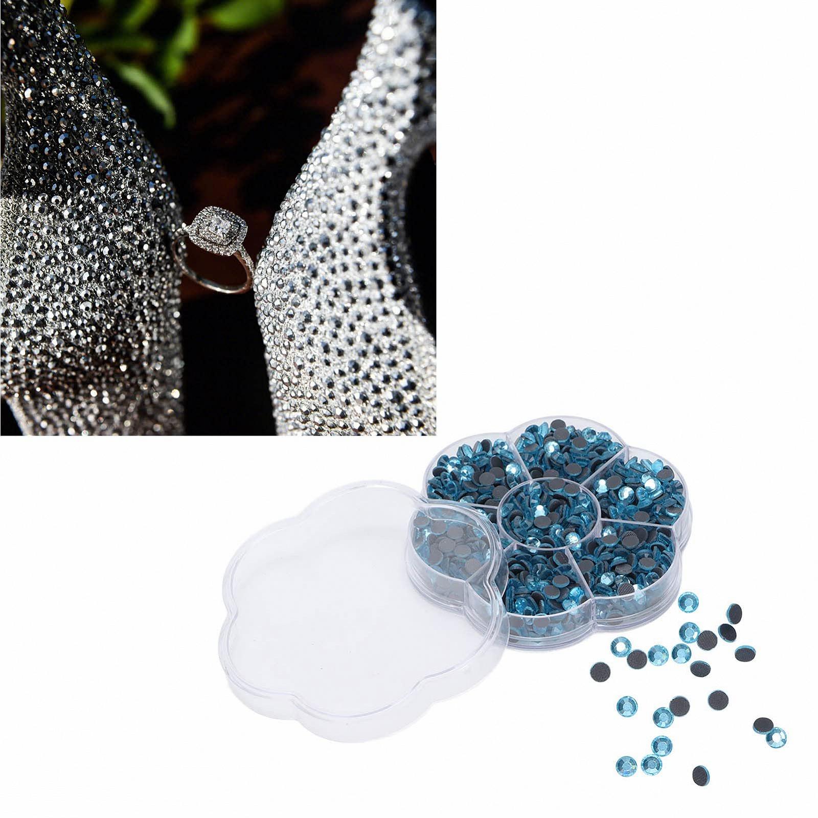 Стрази Скло 1000 шт Морський Блакитний для нігтів DIY декоративні, фото №4