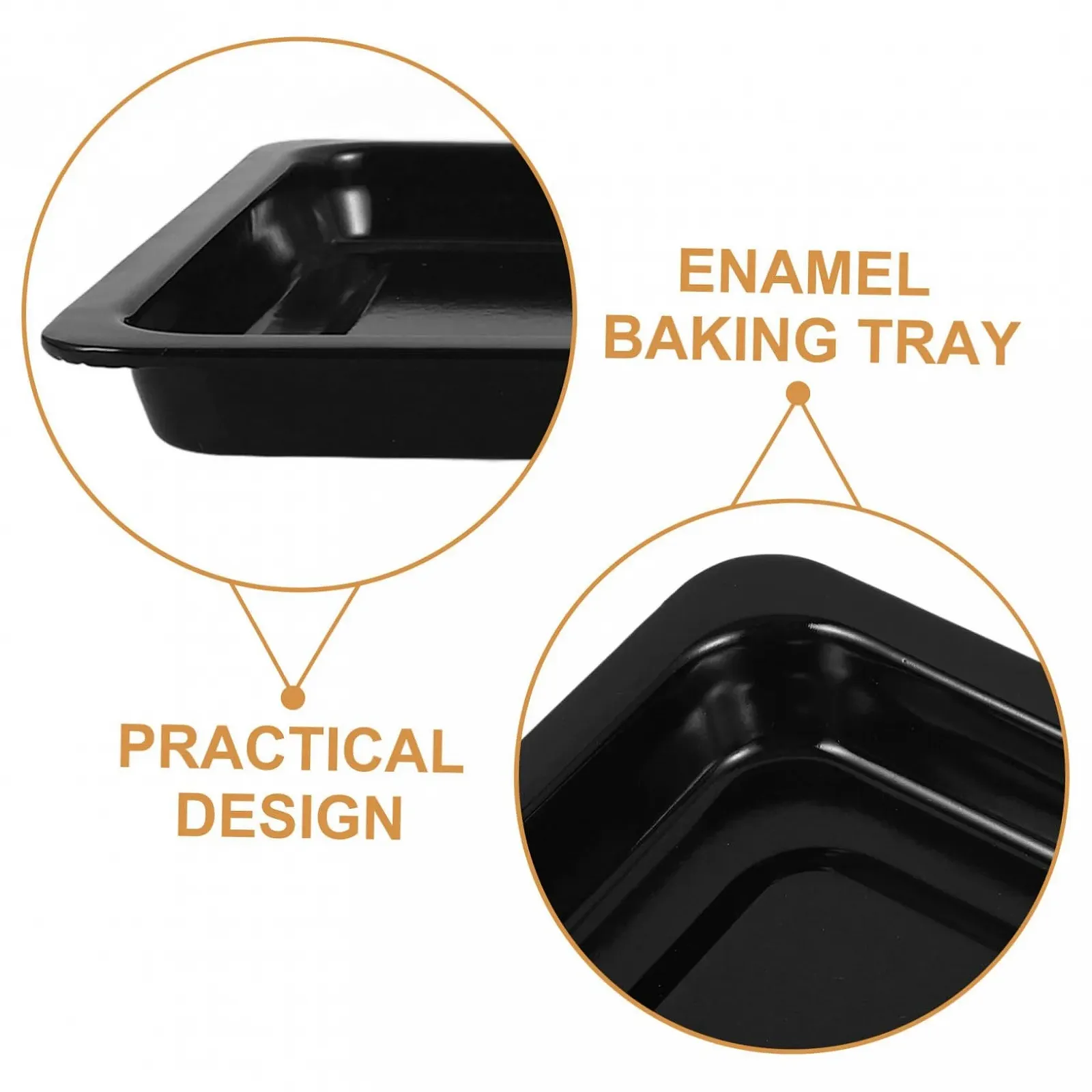 Емальована форма для випікання GALPADA прямокутна емаль для індукції, фото №3